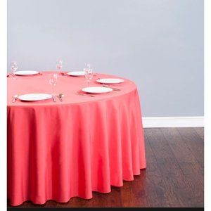 132 inch Round Tablecloth Coral